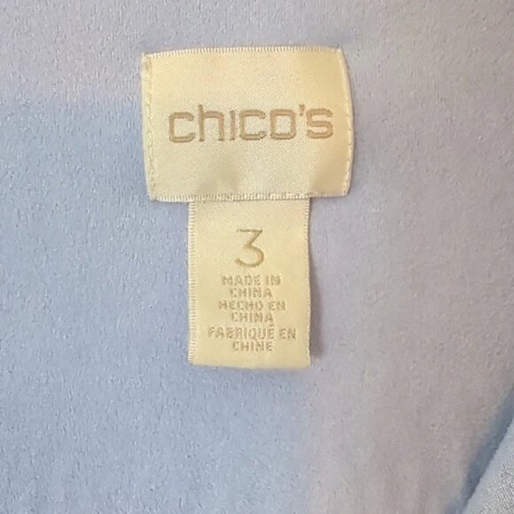 Chicos Baby blue Top. Size 3. - Picture 2 of 4